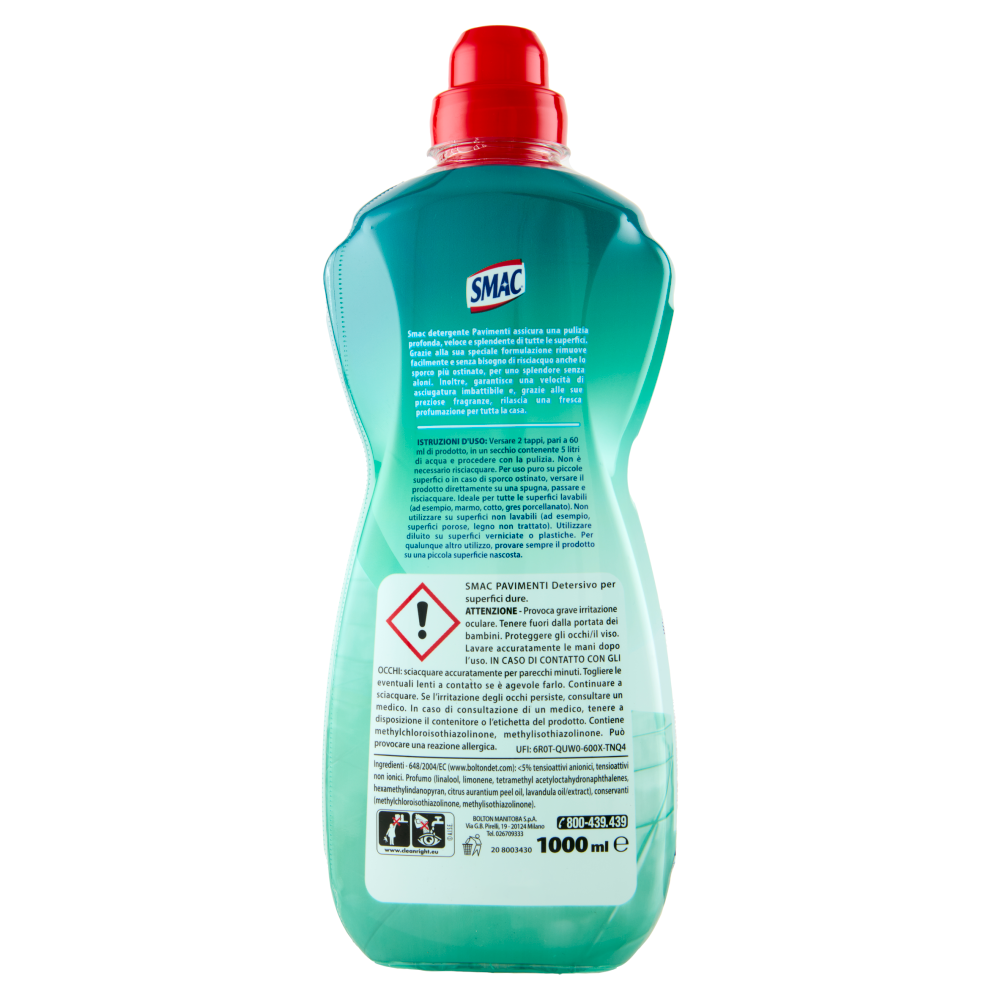 Smac Pavimenti Igienizzante con Ammoniaca 1000 ml