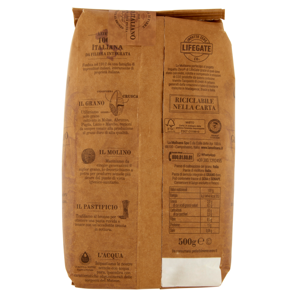 La Molisana integrale 28 Fusilli 500 g