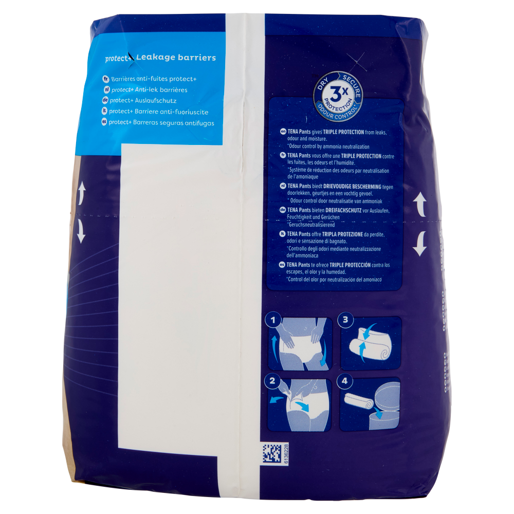 Tena Pants protect+ Plus Night L 12 pz