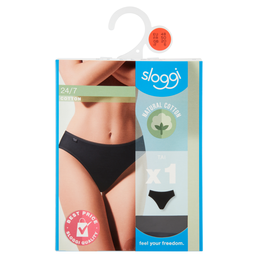 sloggi 24/7 Cotton Tai tg. 6 Black 1 pz