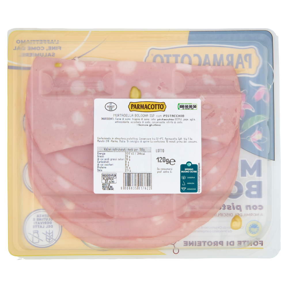 Parmacotto Mortadella Bologna con pistacchio 120 g