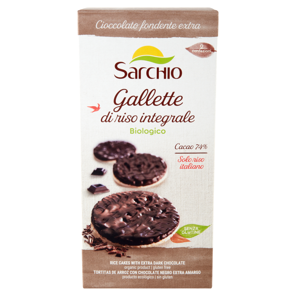 Sarchio Gallette di riso integrale Cioccolato fondente extra 100 g