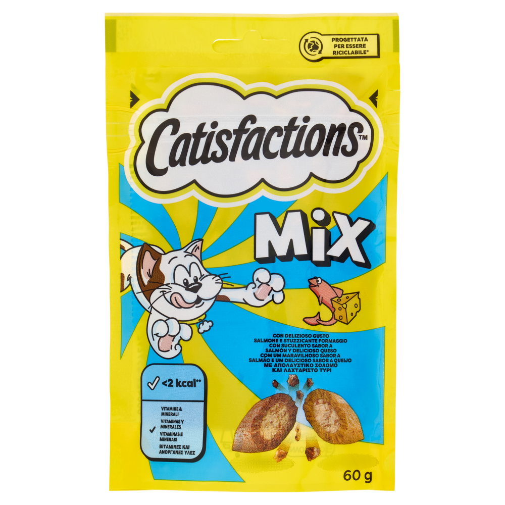 Catisfactions Snack Gatto con Salmone & Formaggio 60 g