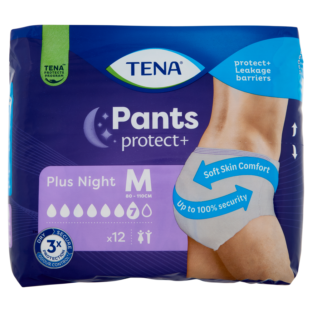 Tena Pants protect+ Plus Night M 12 pz