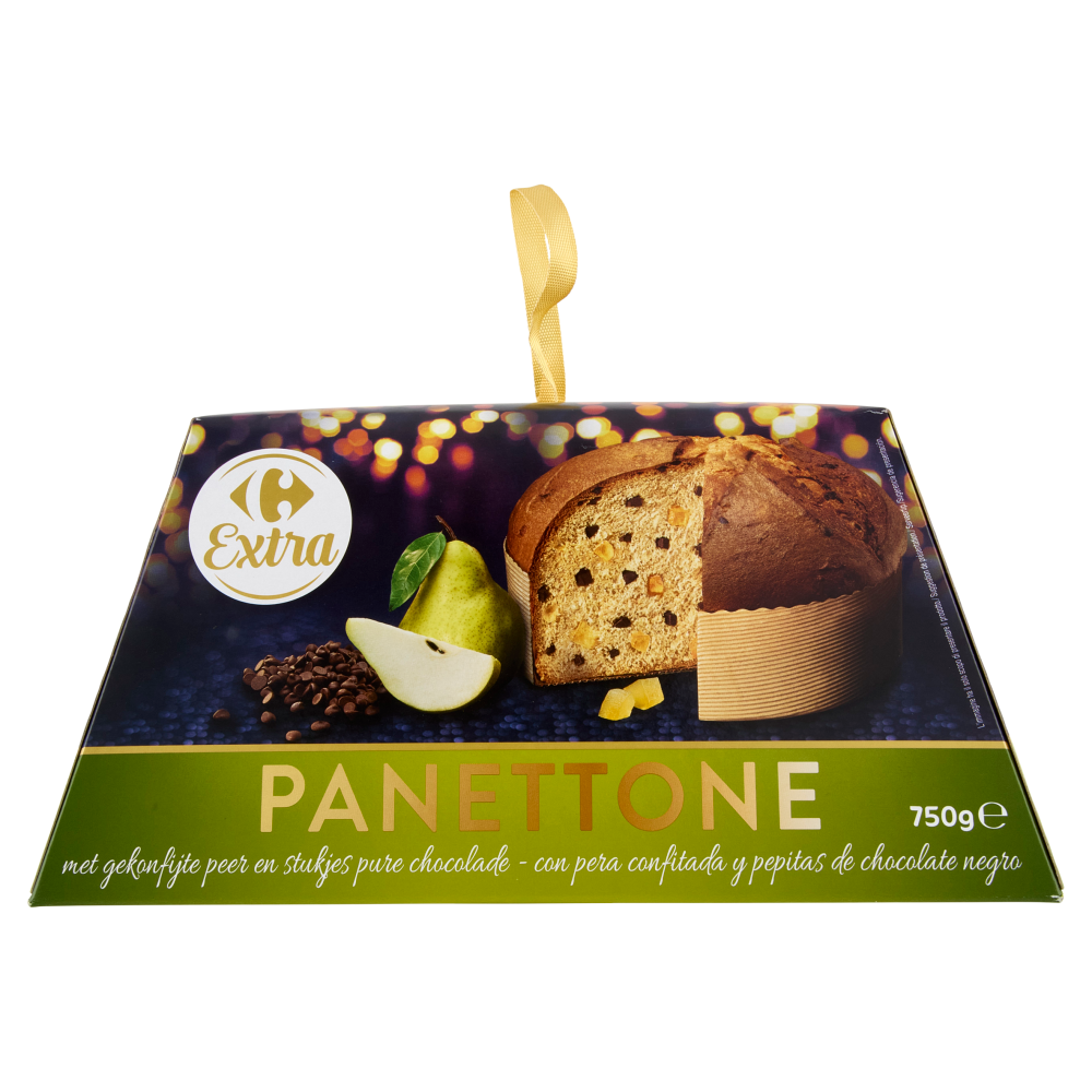 Carrefour Extra Panettone con Pere candite e gocce di Cioccolato fondente 750 g