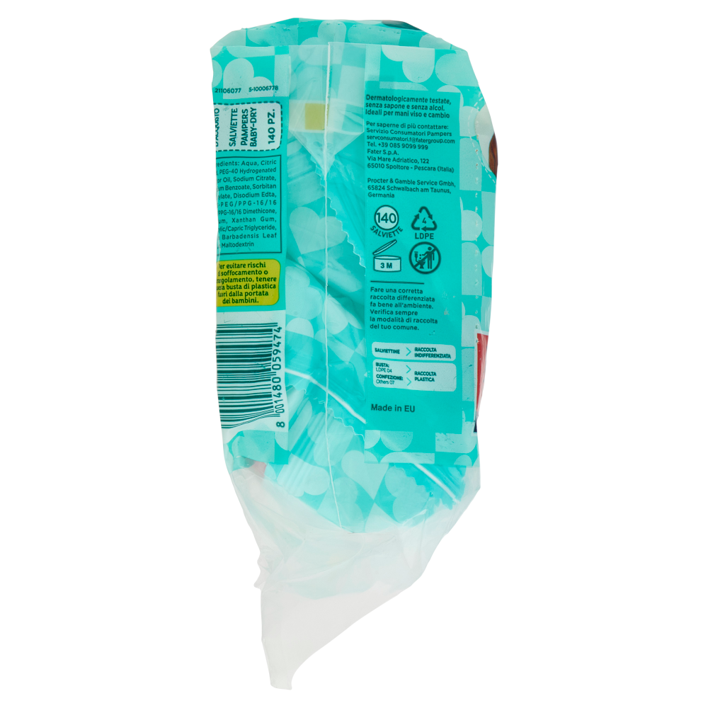 Pampers Baby-dry Salviette 140 pz