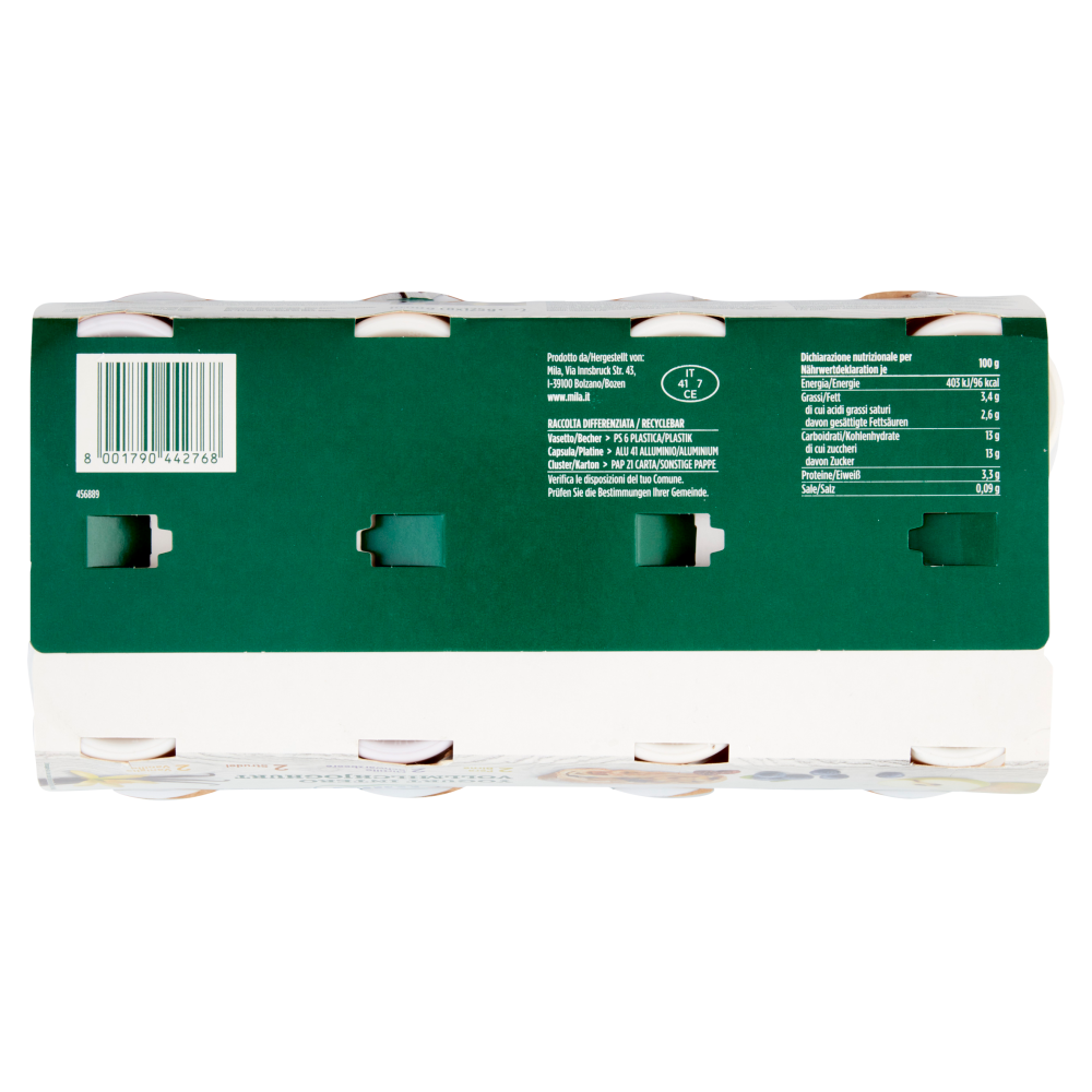 mila Yogurt Intero 2 Pera - 2 Mirtillo - 2 Strudel - 2 Vaniglia 8 x 125 g