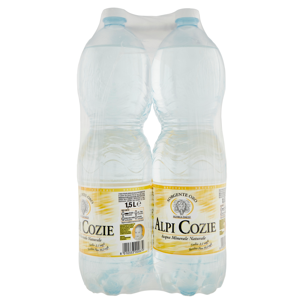 Alpi Cozie Sorgente Oro Naturale 6 x 1,5 L