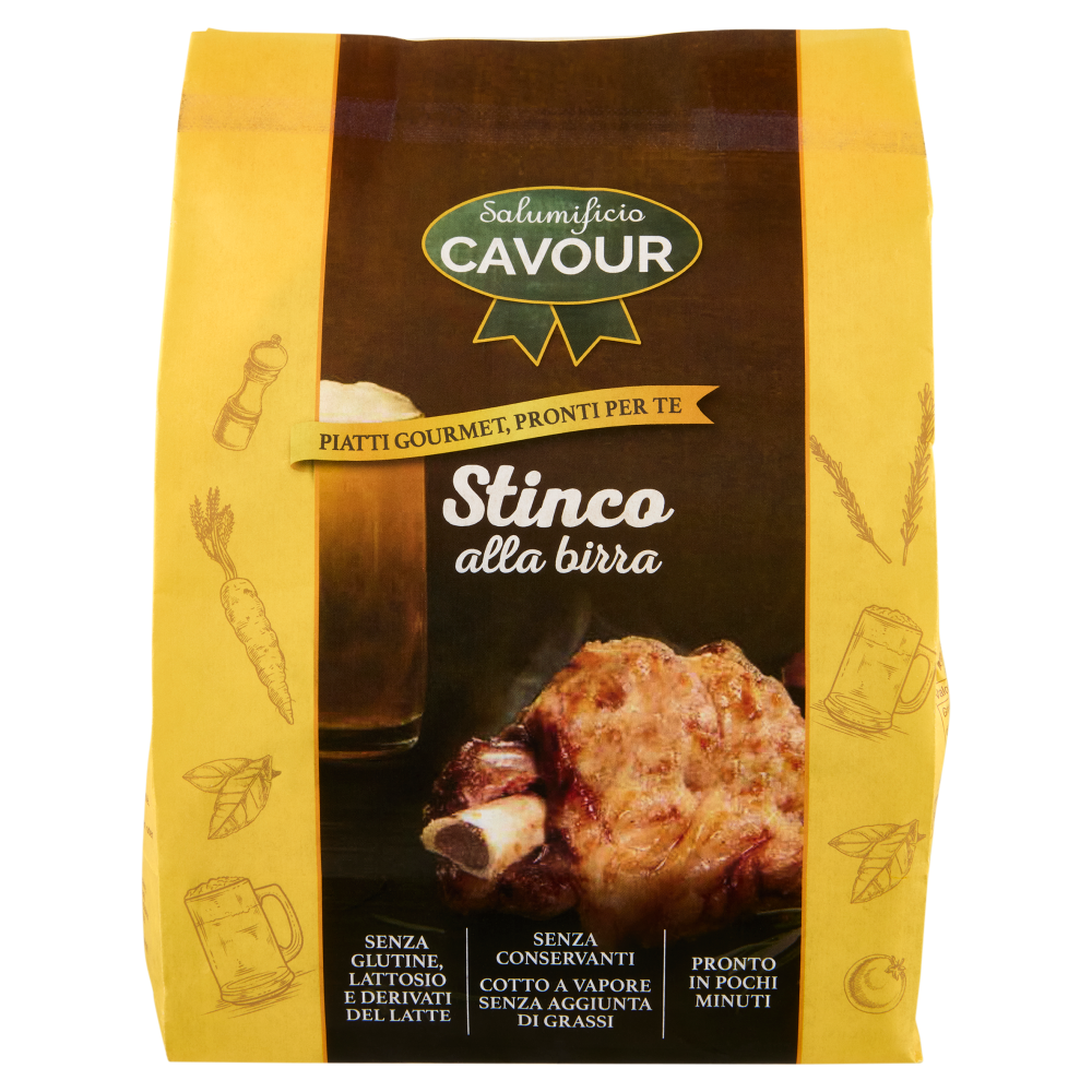 Salumificio Cavour Piatti Gourmet, Pronti per Te Stinco alla birra 650 g