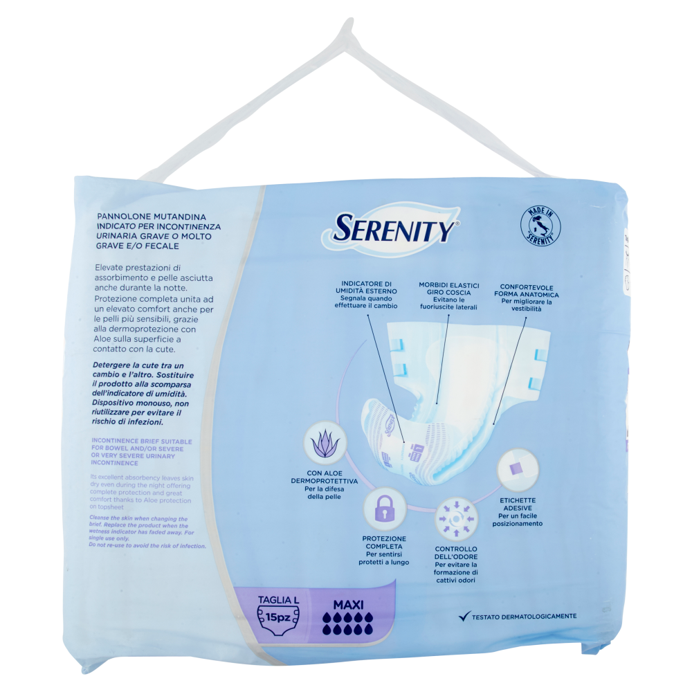Serenity Pannolone mutandina Maxi Taglia L 15 pz