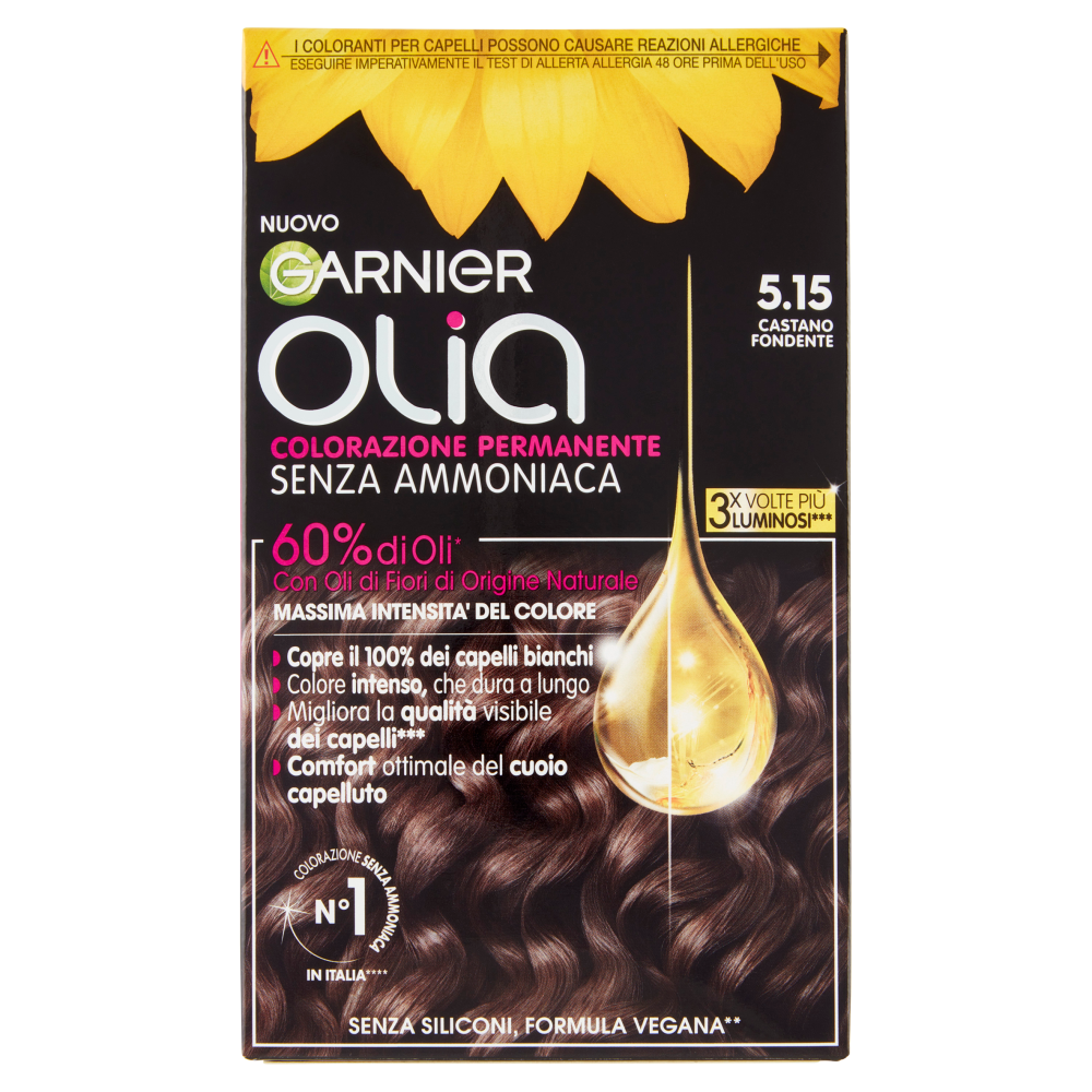 Garnier Olia Tinta Capelli, Senza Ammoniaca, Frozen brown 515