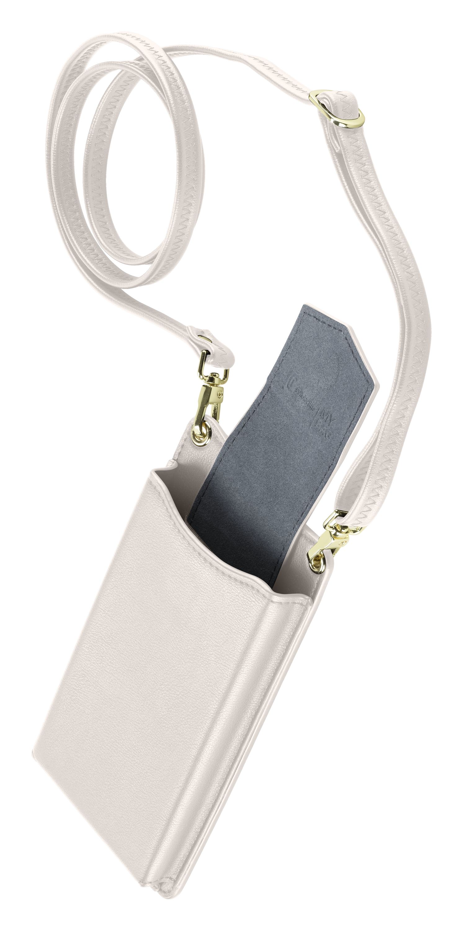 Cellularline Mini Bag - Essential Custodia universale a fondina effetto pelle con tracolla regolabile