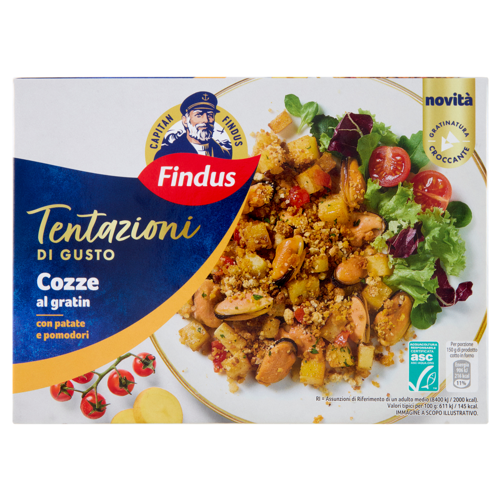 Capitan Findus Tentazioni di Gusto Cozze al Gratin 300 g