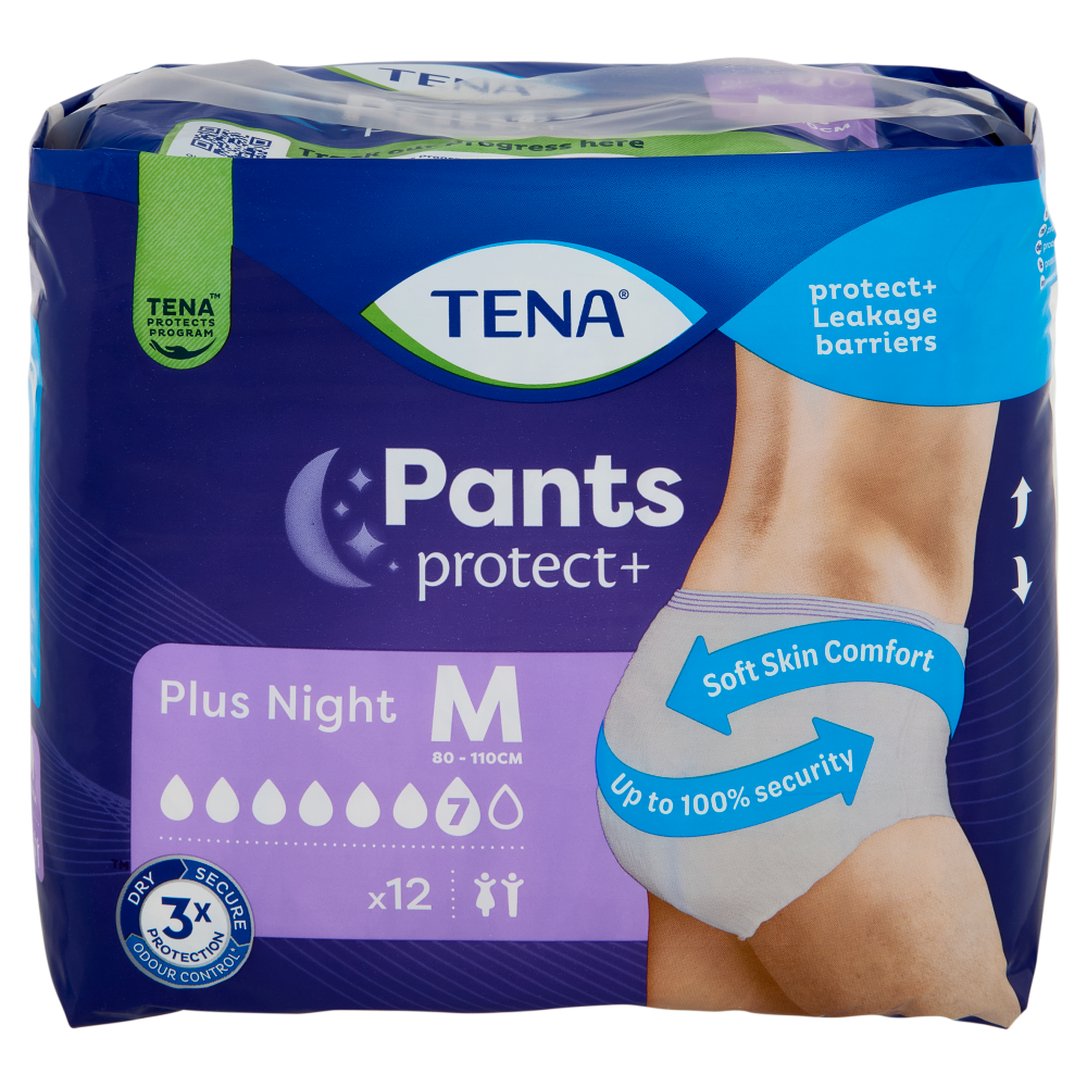 Tena Pants protect+ Plus Night M 12 pz