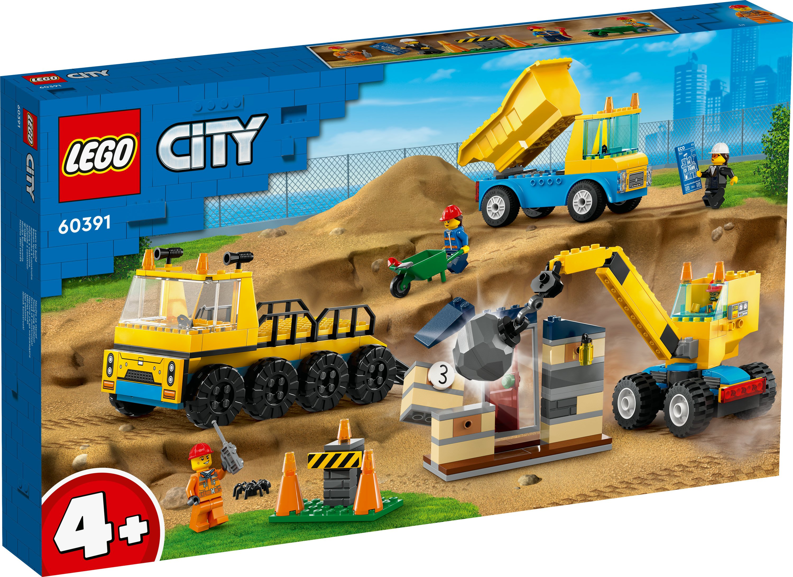 LEGO City Camion da cantiere e gru con palla da demolizione