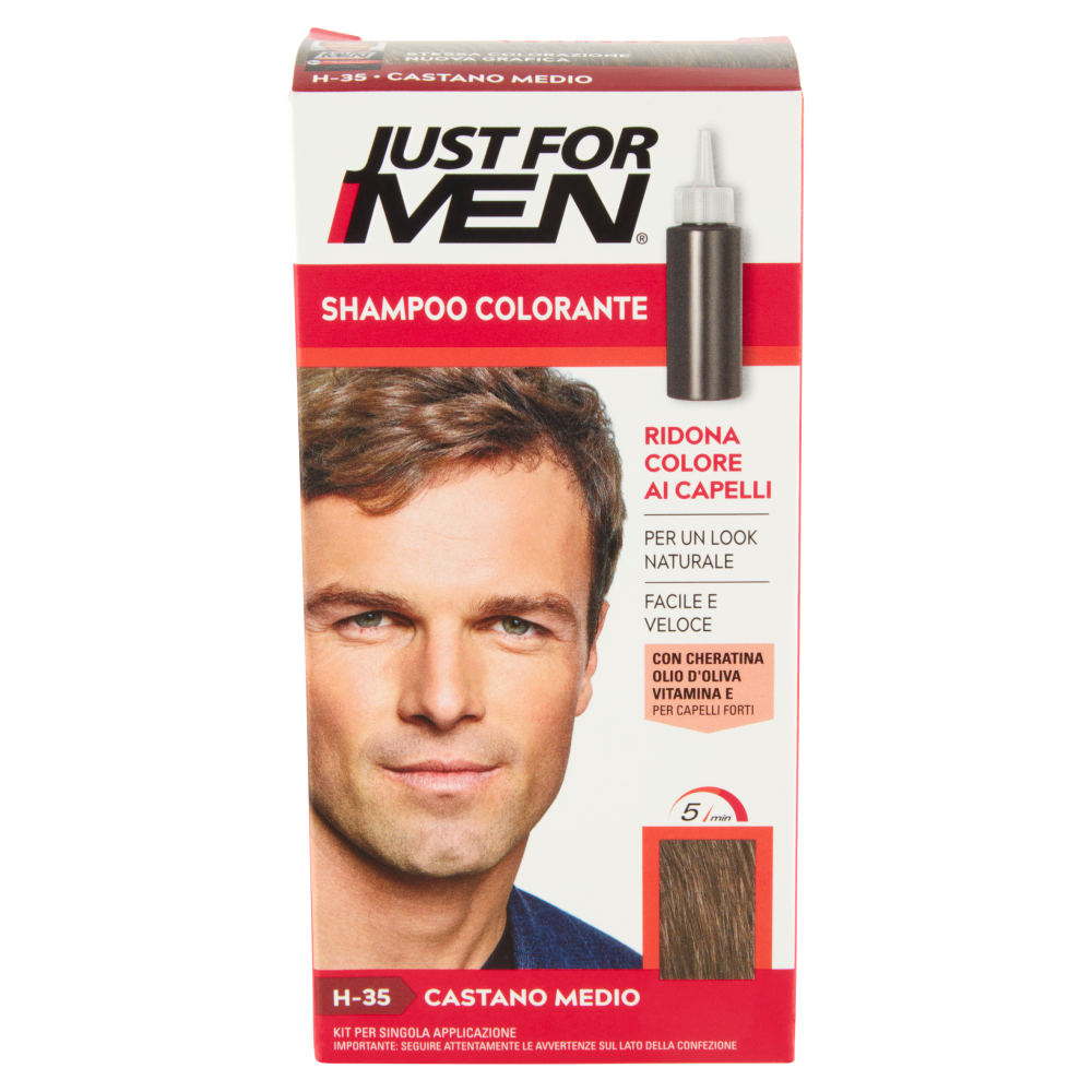 Just For Men Shampoo Colorante H-35 Castano Medio