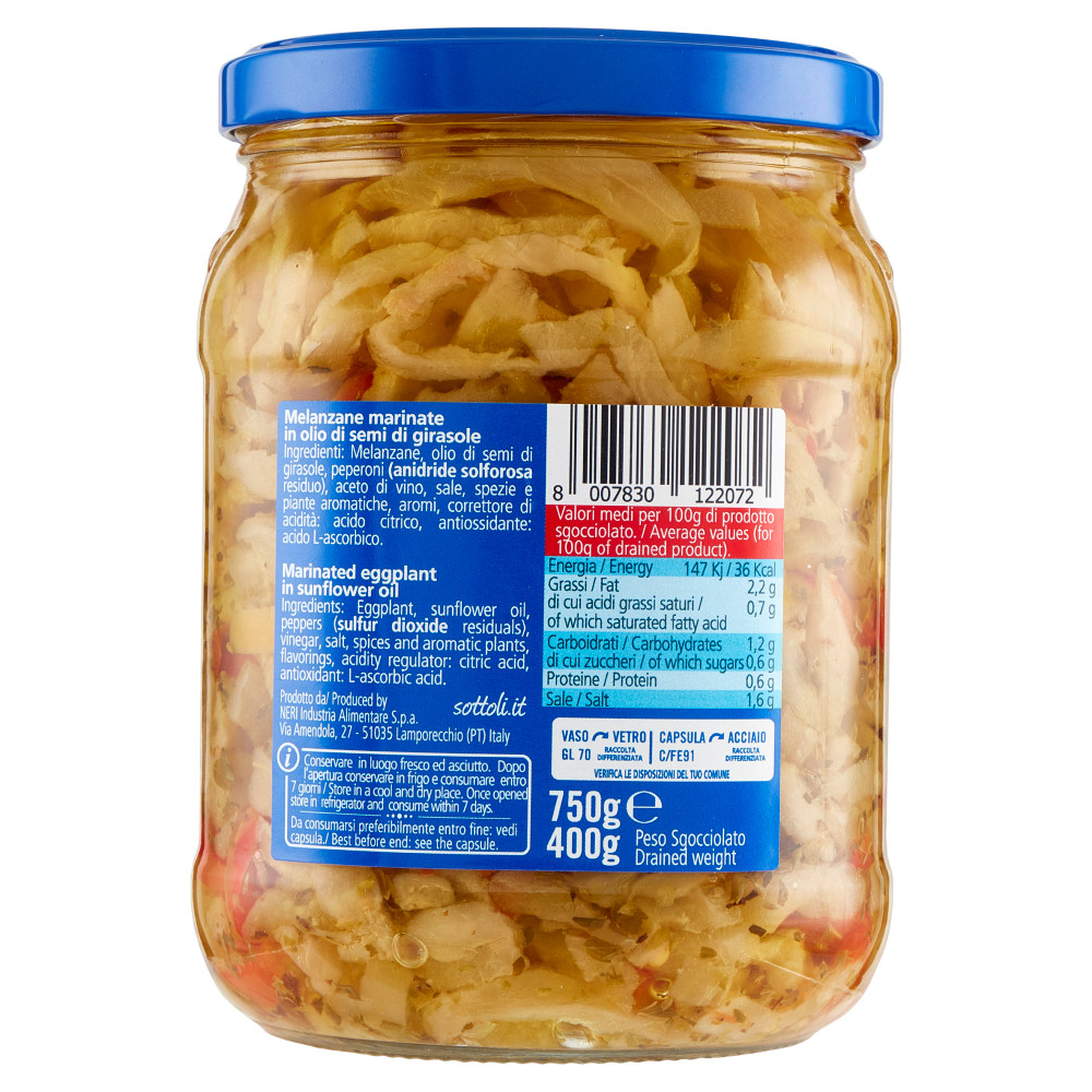 Neri Melanzane marinate 750 g