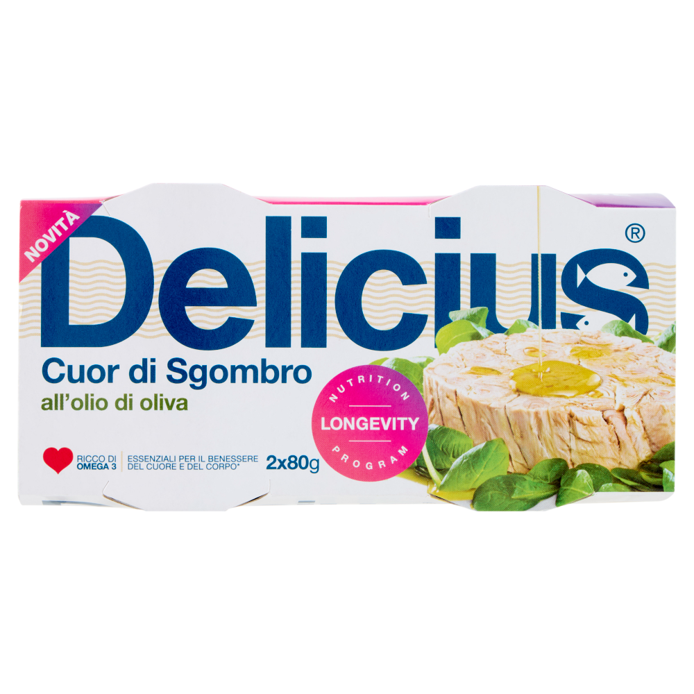 Delicius Cuor di Sgombro all'olio di oliva 2 x 80 g