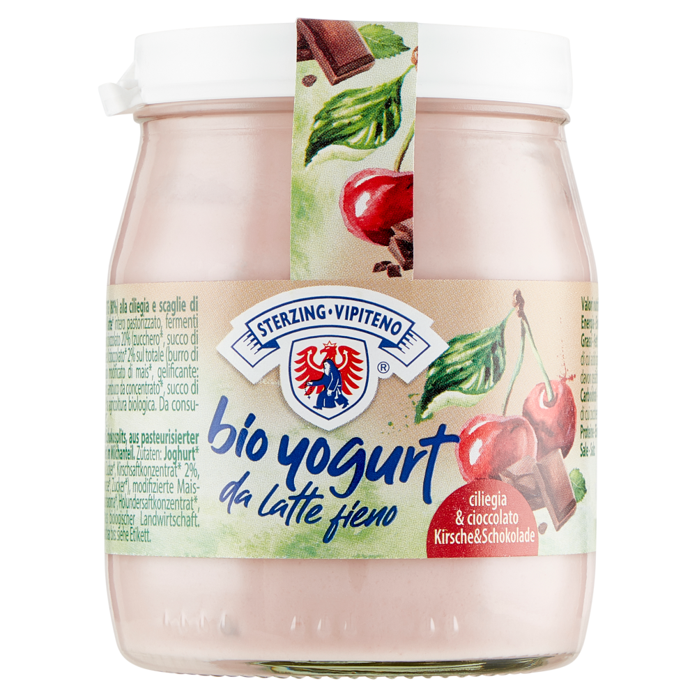 Sterzing Vipiteno bio yogurt da Latte fieno ciliegia & cioccolato 150 g