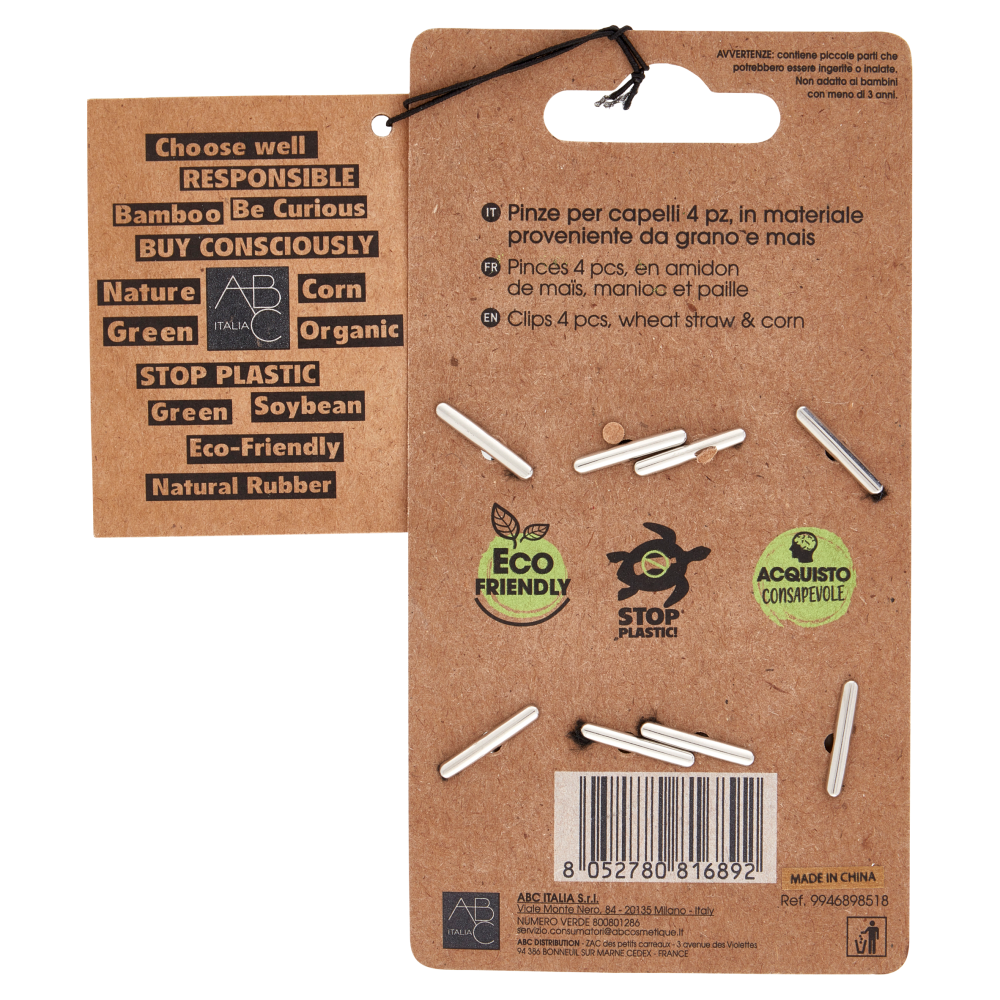 Franck Provost grano & amido di mais Pinze per capelli 4 pz