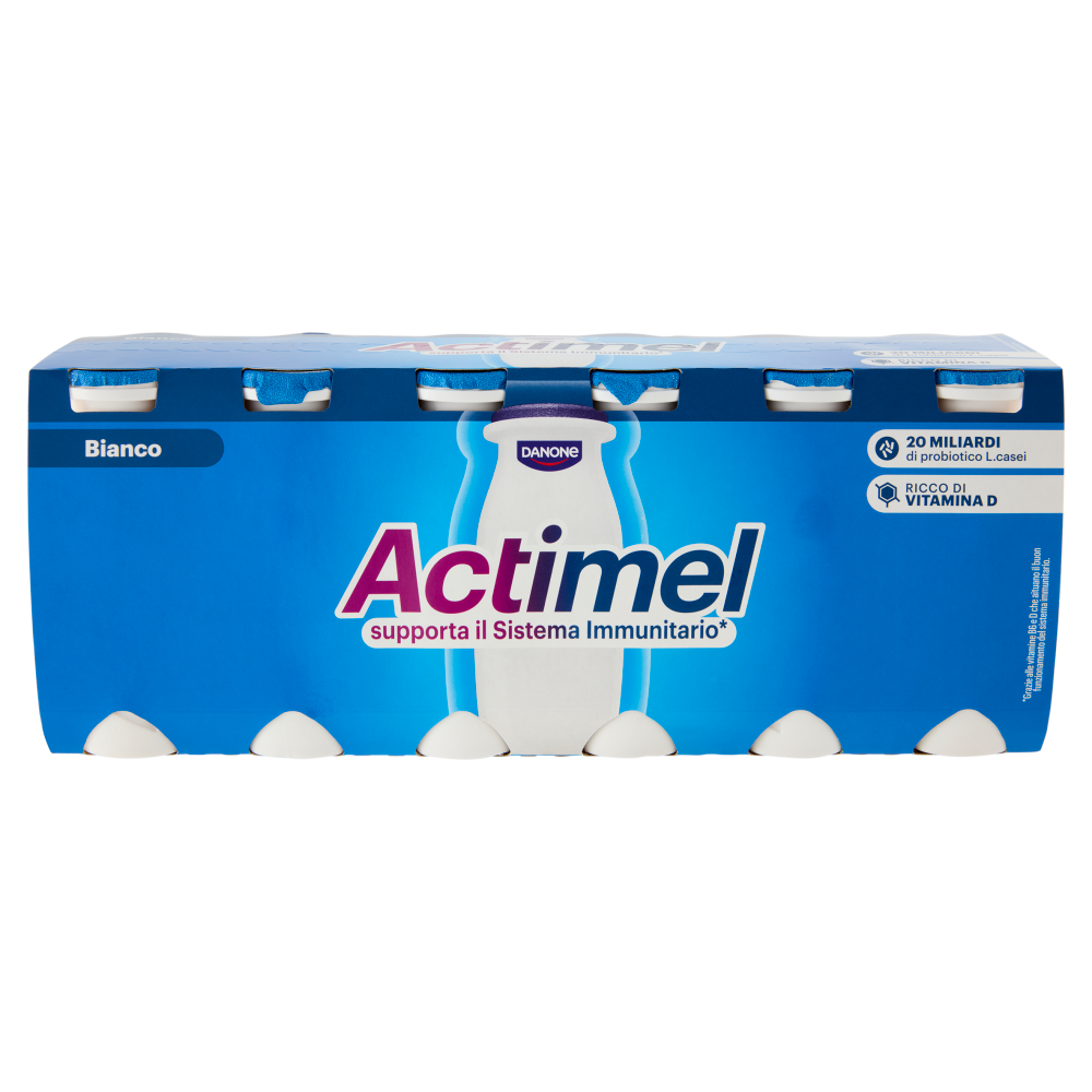 ACTIMEL, Yogurt da Bere con Vit B6 e D per il Sistema Immunitario, Bianco Naturale, 12X100G