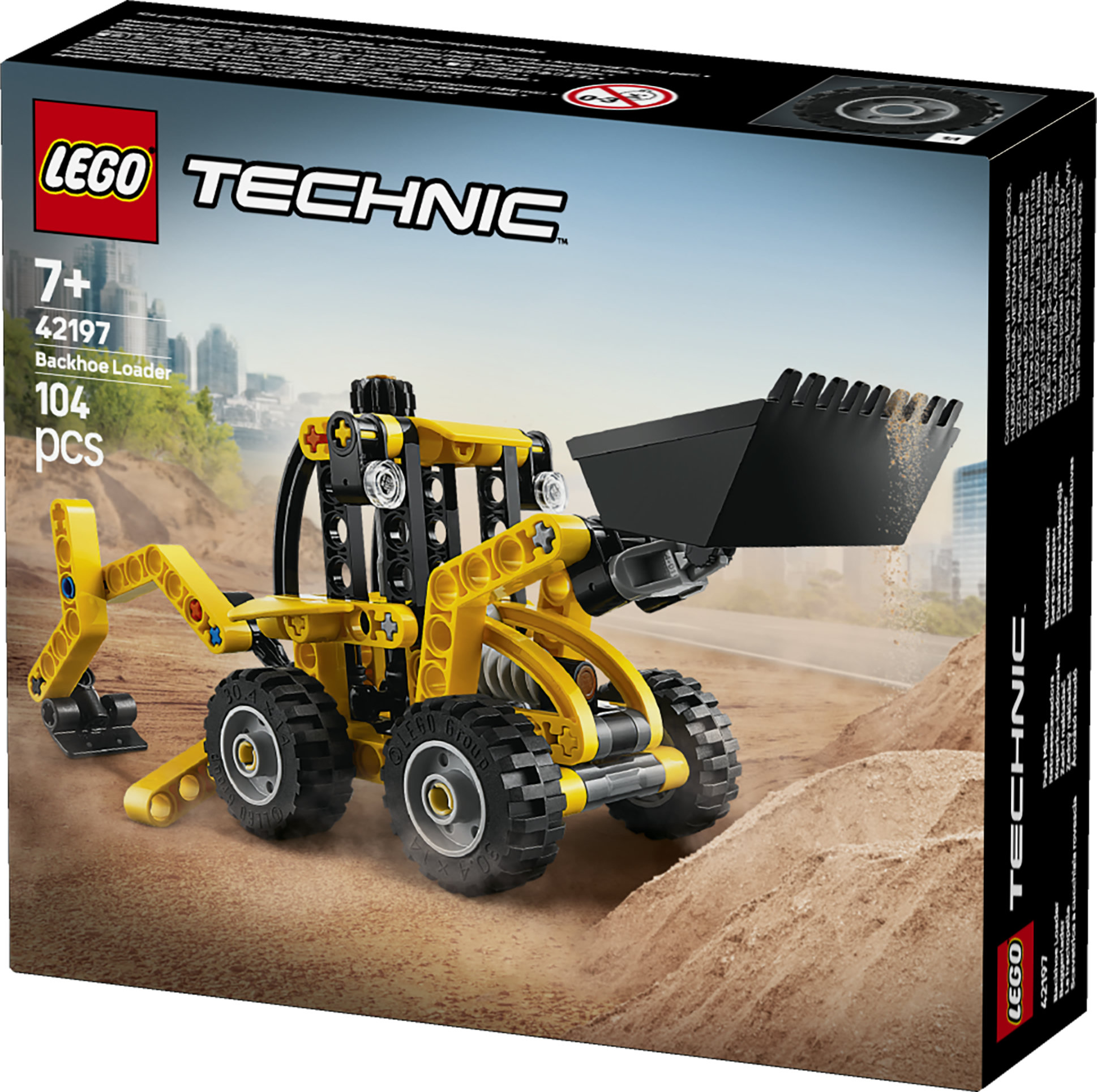 LEGO Technic Scavatrice a Cucchiaia Rovescia, Giochi per Bambini 7+, Veicolo con Escavatore Posteriore, Pala e Stabilizzatori