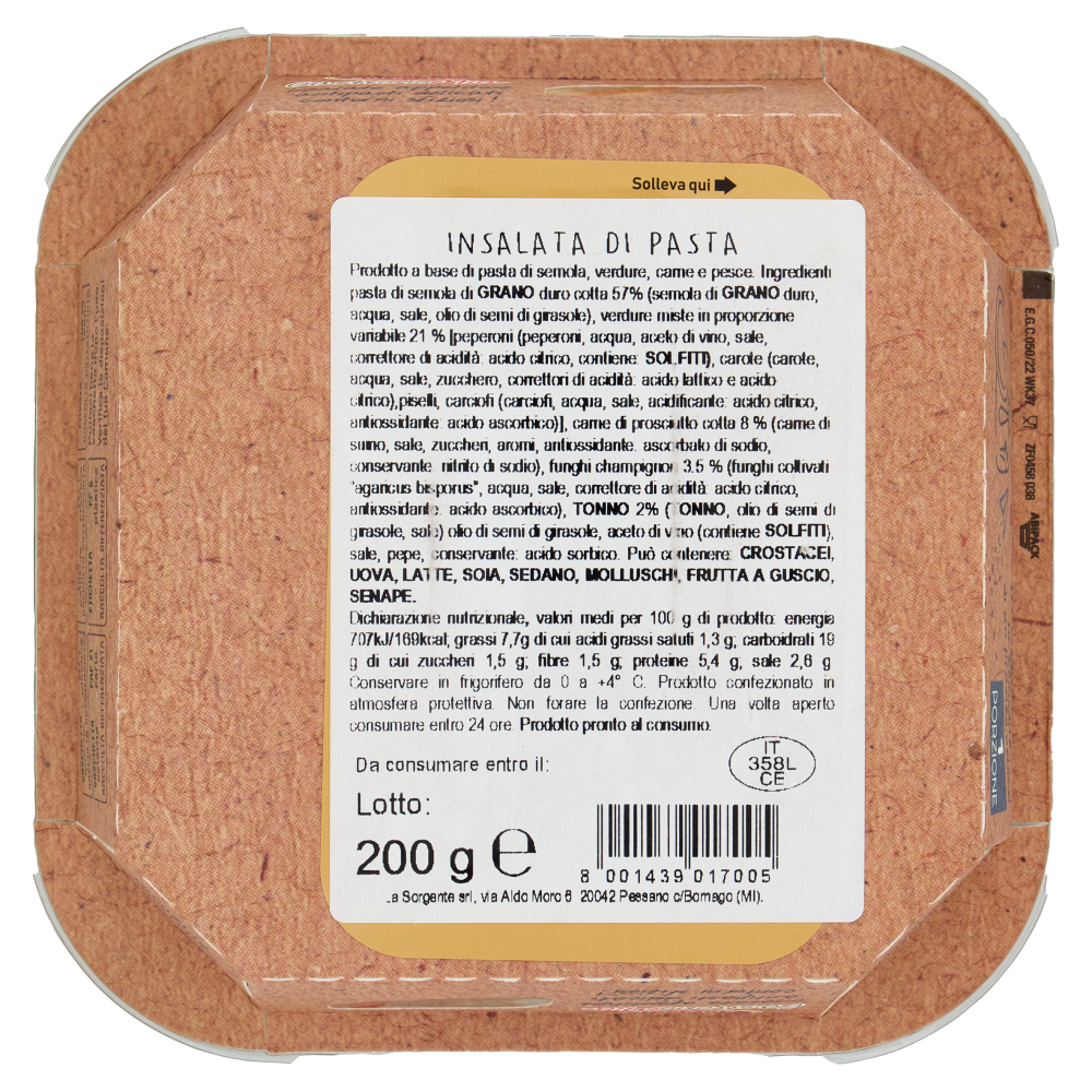 la Sorgente GastronoMia Insalata di Pasta 200 g
