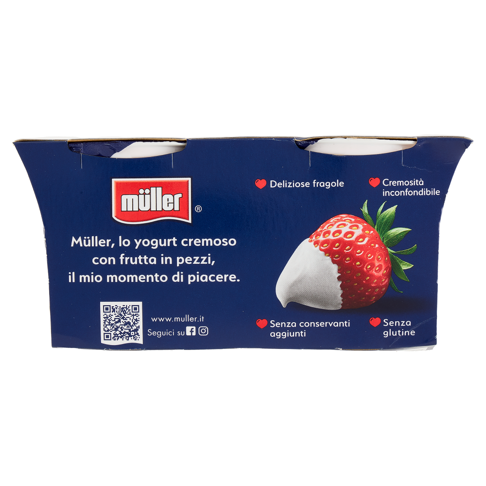müller Yogurt Cremoso Fragola in Pezzi 2 x 125 g