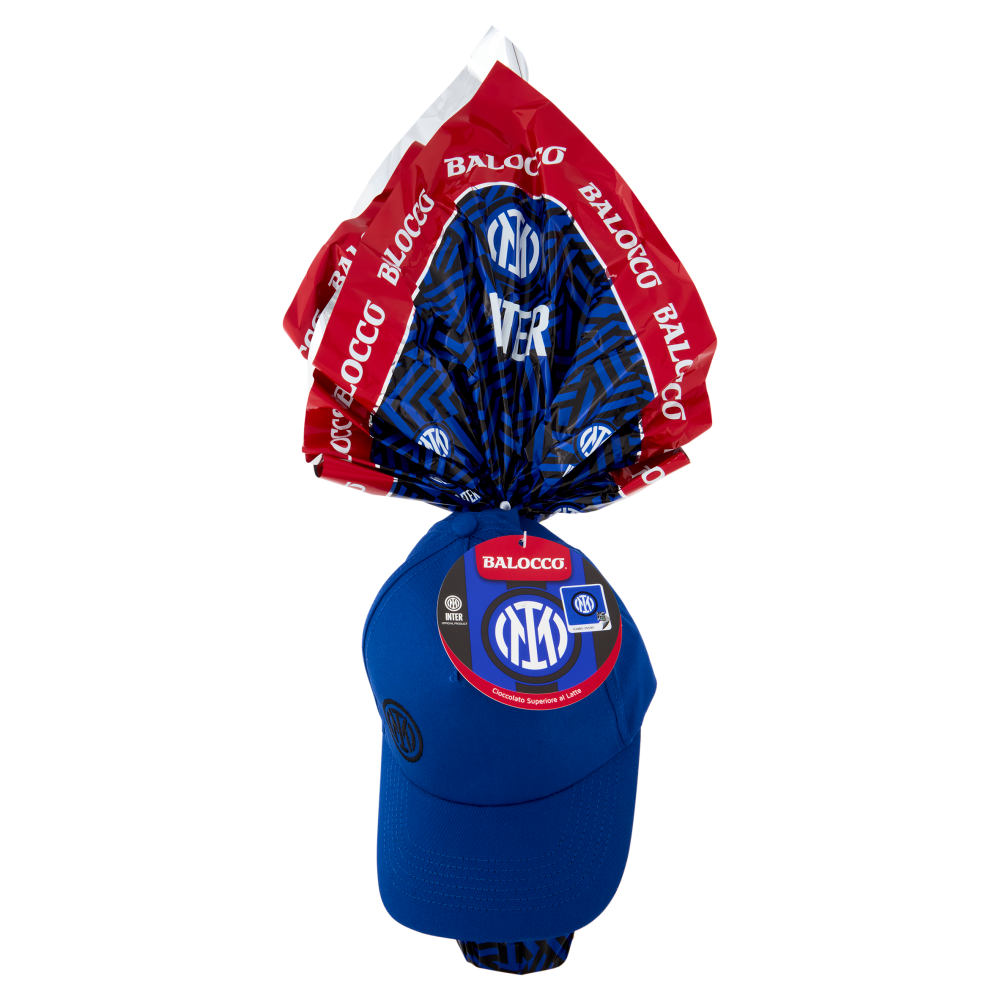 Balocco Uovo di Cioccolato Superiore al Latte Inter + gadget esterno (cappellino) 320 g