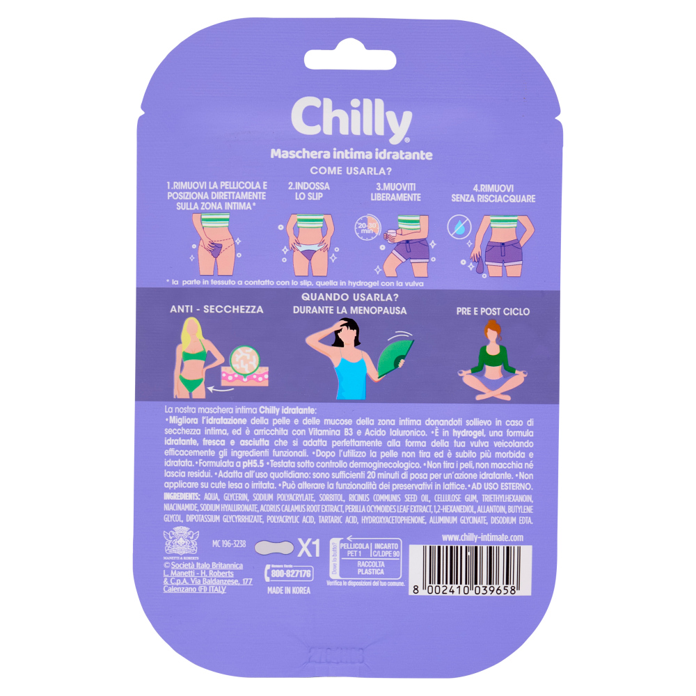 Chilly idratante Maschera Intima 1 pz