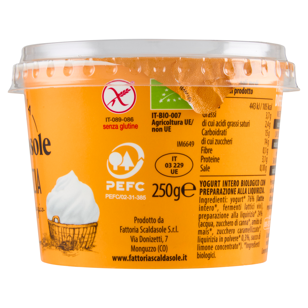 Fattoria Scaldasole Liquirizia yogurt biologico 250 g