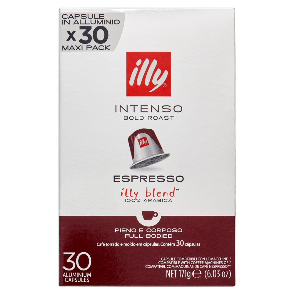 illy Intenso Espresso Capsule Compatibili con le Macchine Nespresso* 30 Capsule in Alluminio 171 g