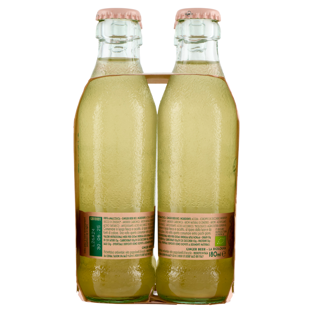 Tassoni Ginger Beer la Biologica 4 x 180 ml