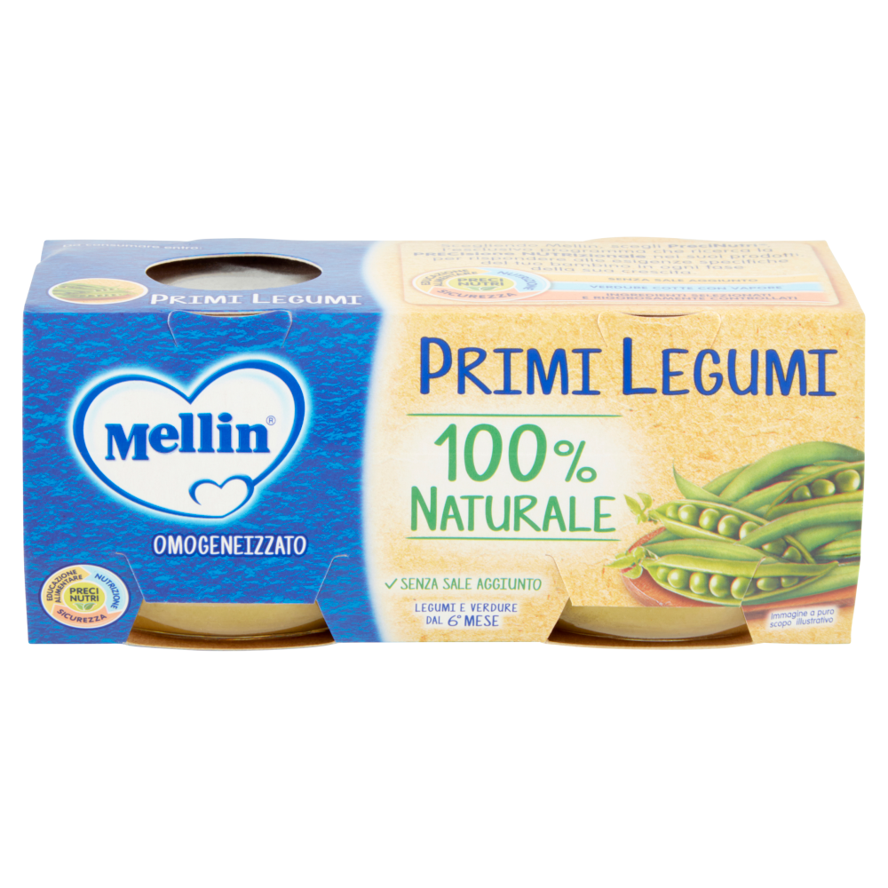 Mellin Primi Legumi 100% Naturale Omogeneizzato 2 x 80 g