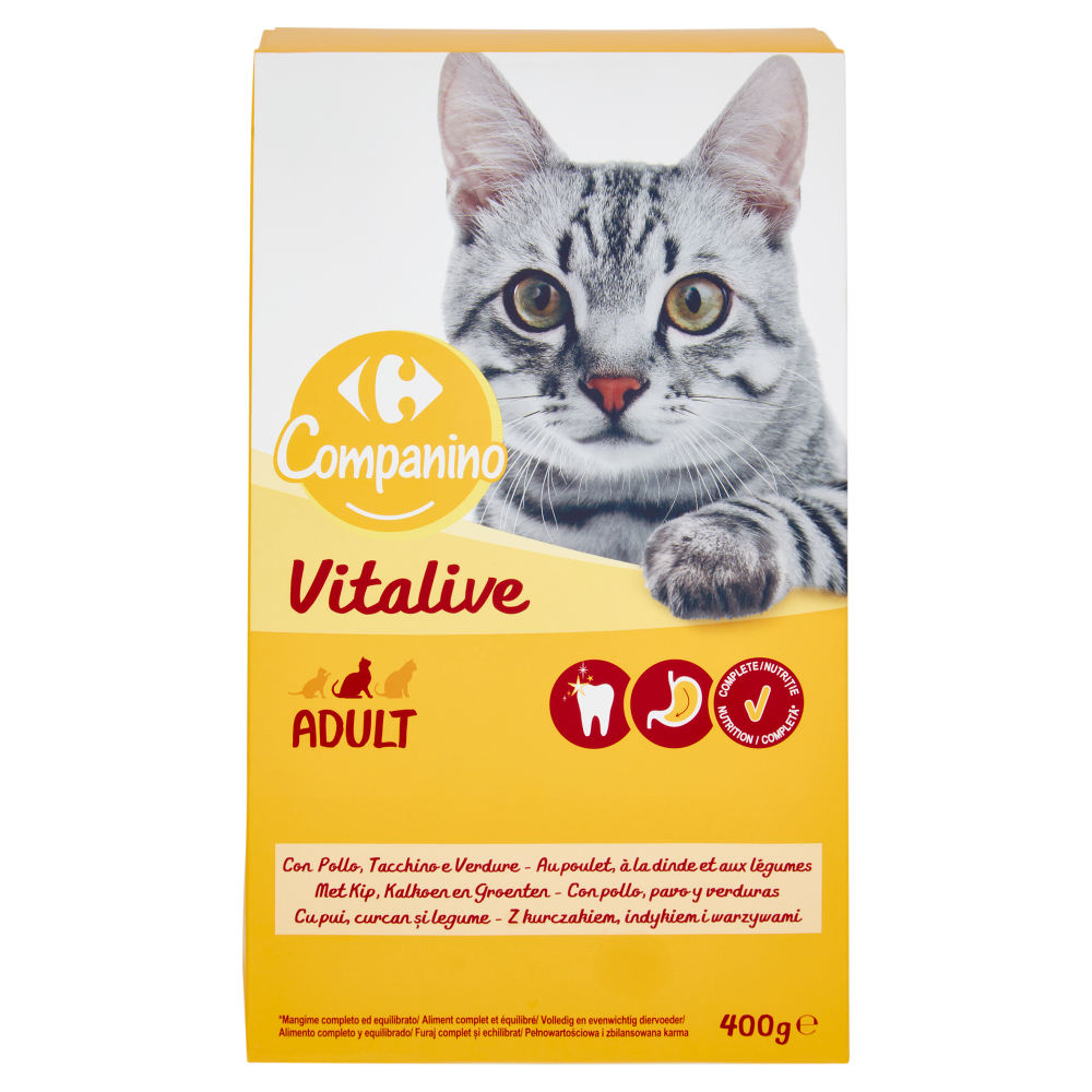 Carrefour Adult Croccantini con pollo e tacchino per gatti 400 g