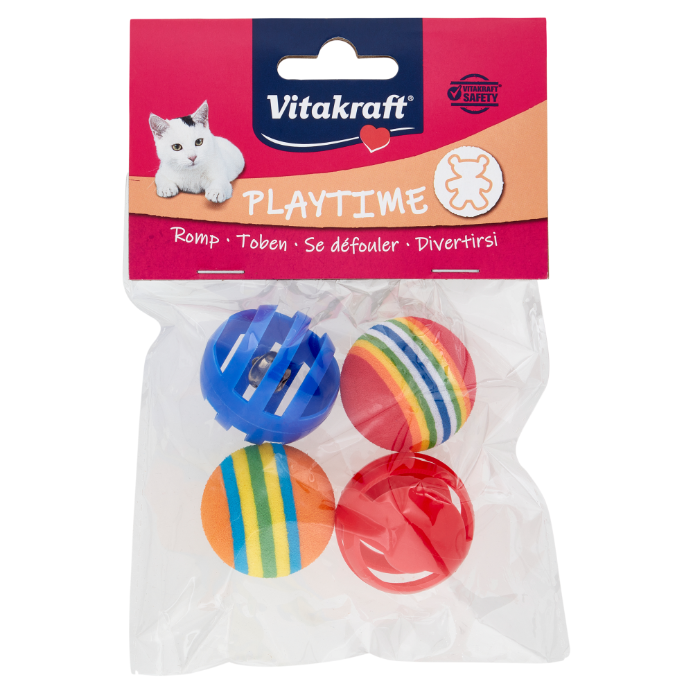 Vitakraft Playtime Palline con sonaglio 4 pz