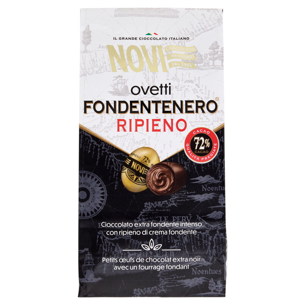 Novi ovetti Fondentenero Ripieno Cioccolato extra fondente intenso 160 g