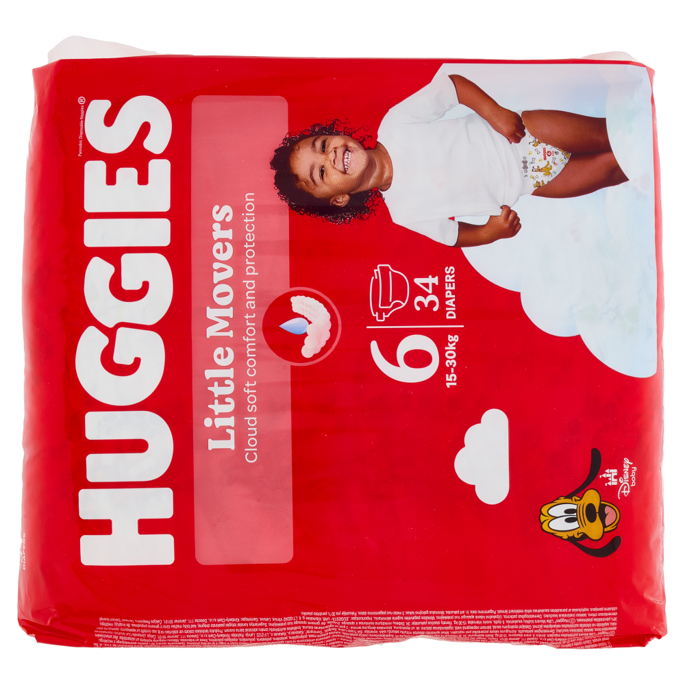 Huggies Little Movers Pannolini 6 15-30 Kg 34 pz