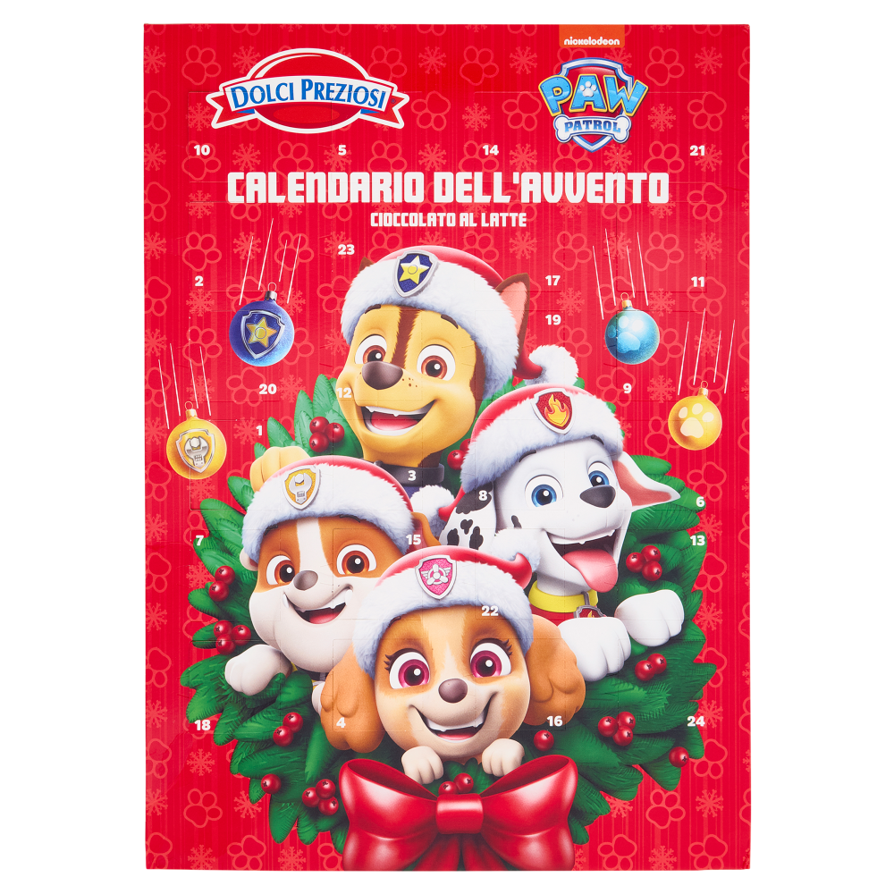 Dolci Preziosi Calendario dell'Avvento Cioccolato al Latte Paw Patrol 75 g