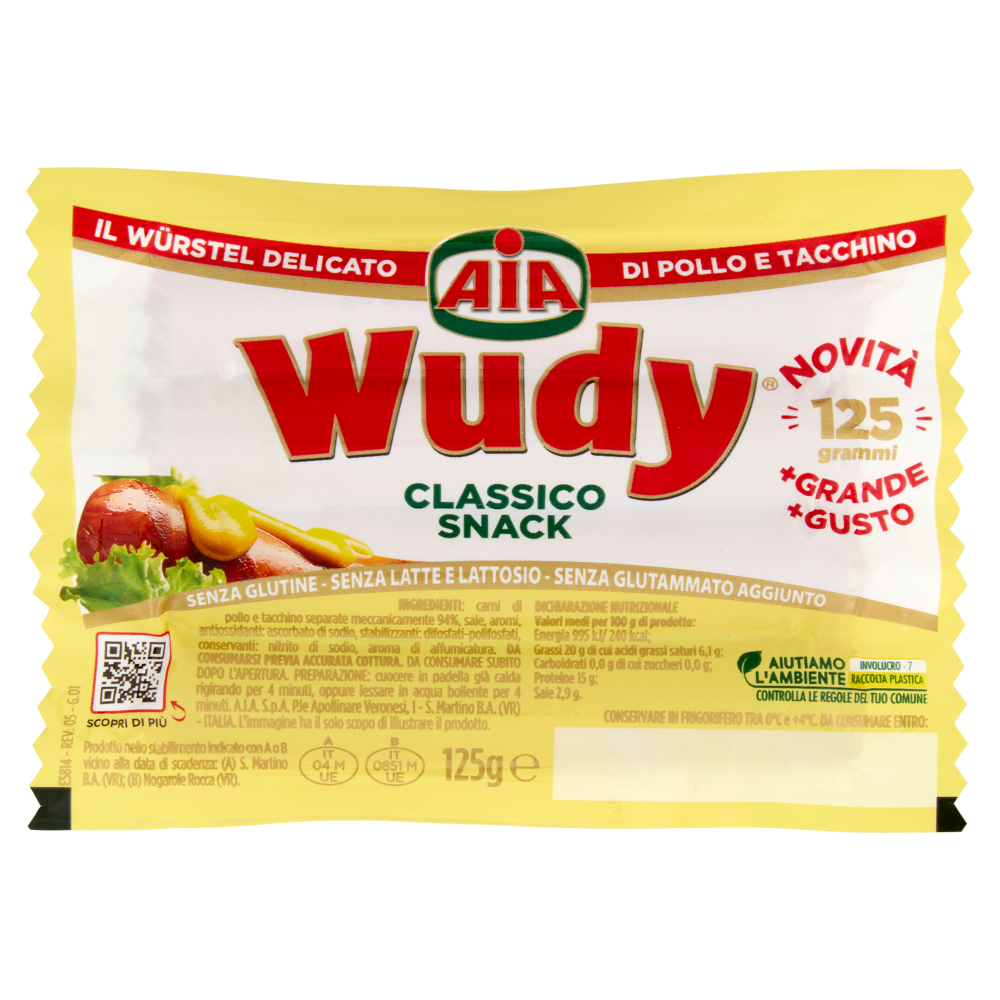 Aia Wudy Classico Snack 125 g