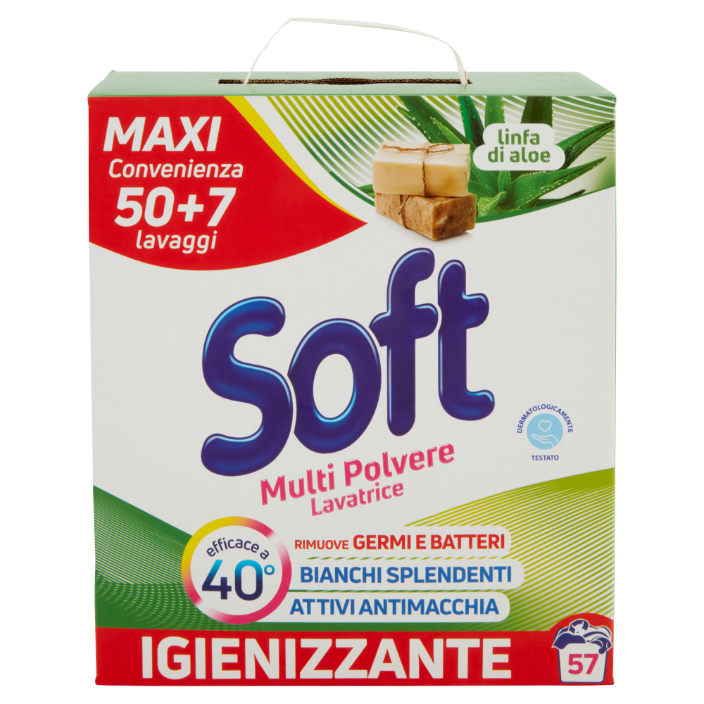 Soft Multi Polvere Lavatrice linfa di aloe 3,150 kg