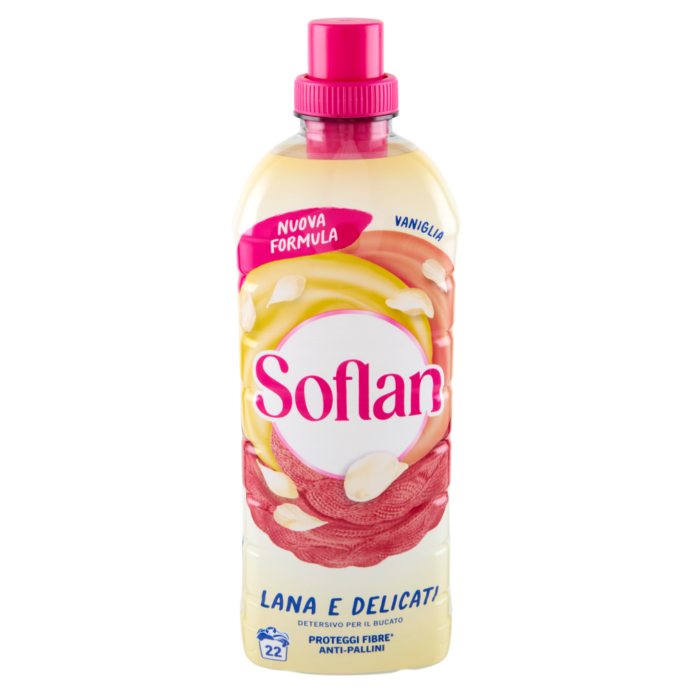 Soflan detersivo liquido Vaniglia, per lana e delicati 900 ml
