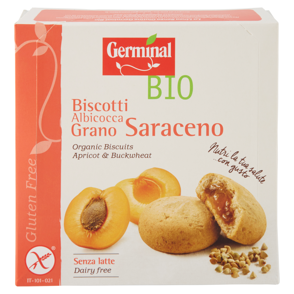 Germinal Bio Biscotti Albicocca Grano Saraceno Gluten Free 6 x 33,4 g