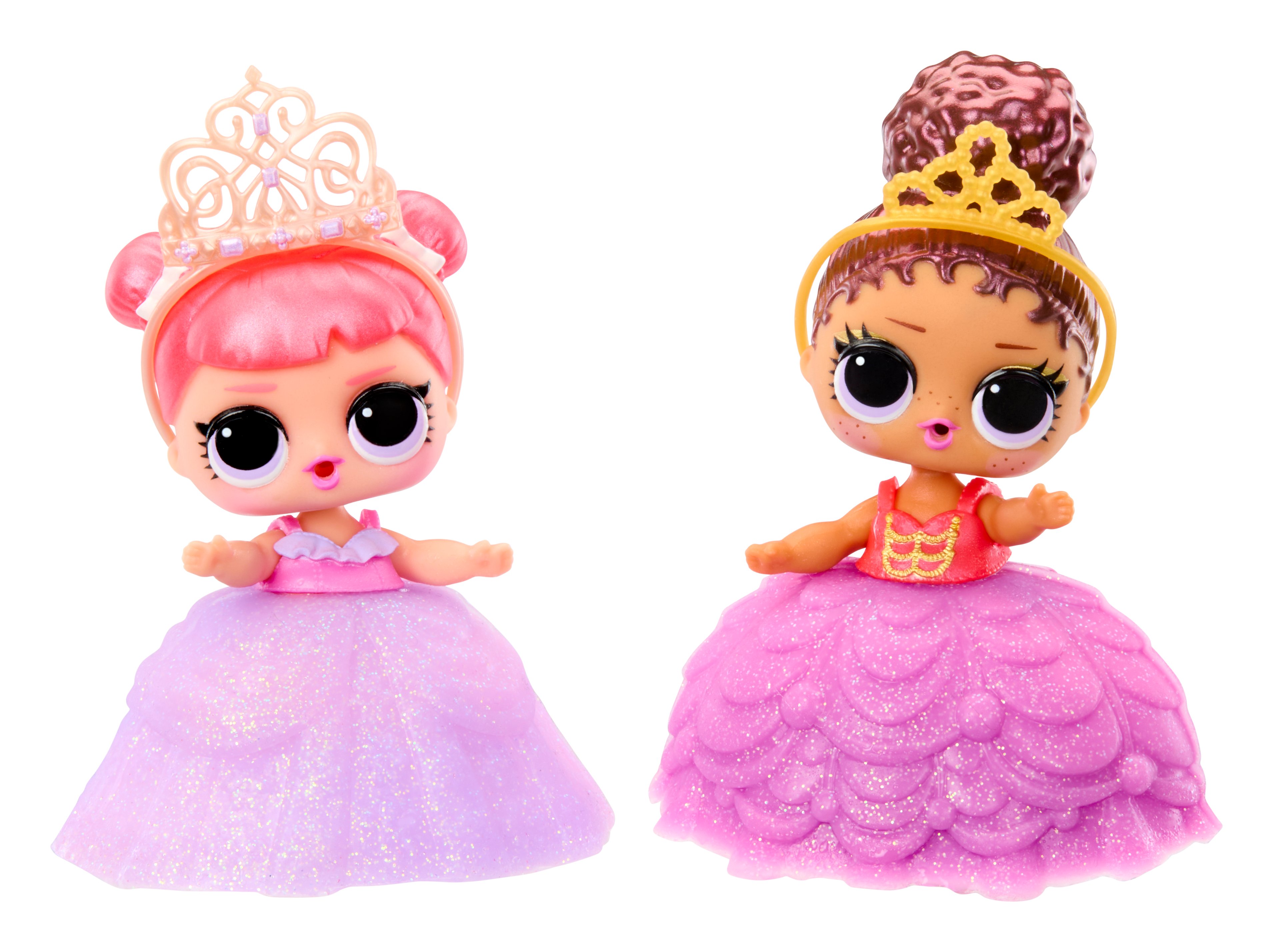 L.O.L. Surprise! Princess Tots - Include 1 Bambola, Confezione sorpresa, 2 Colori per Creare un Abito da Principessa, Colleziona Tutte le 8 Bambole