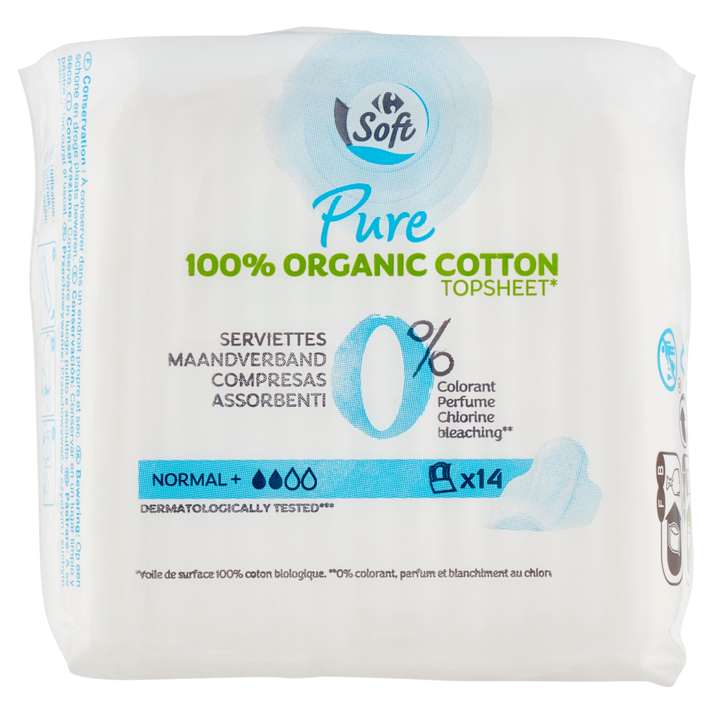 Carrefour Soft Pure Assorbenti Normal+ 14 pz