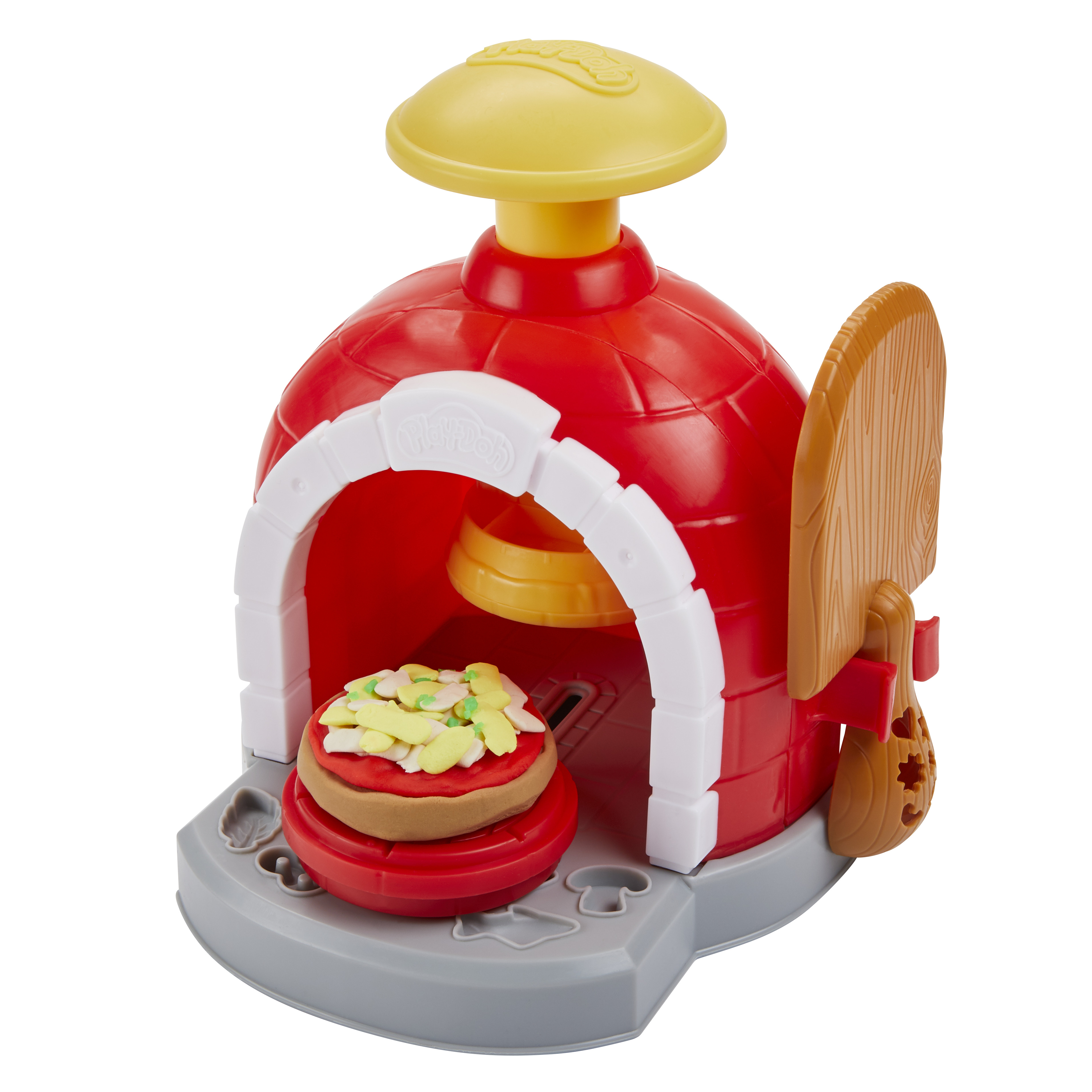 Play-Doh Kitchen Creations La Pizzeria, playset con 6 vasetti di pasta modellabile e 8 accessori
