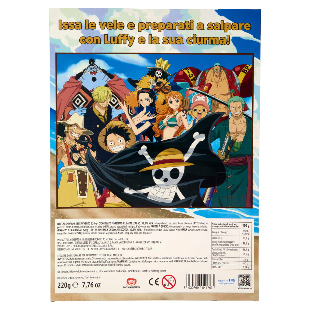 Dolci Preziosi Calendario dell'Avvento One Piece 220 g