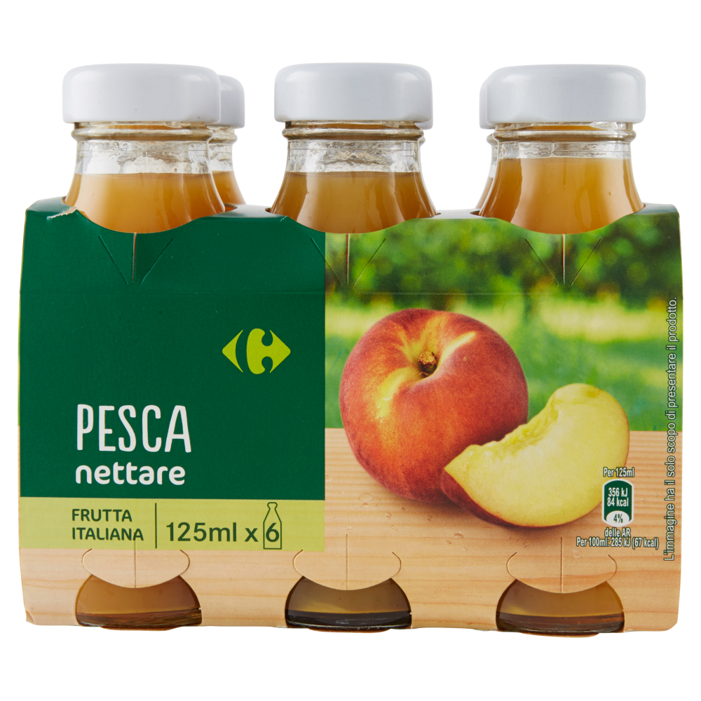 Carrefour Pesca nettare 6 x 125 ml