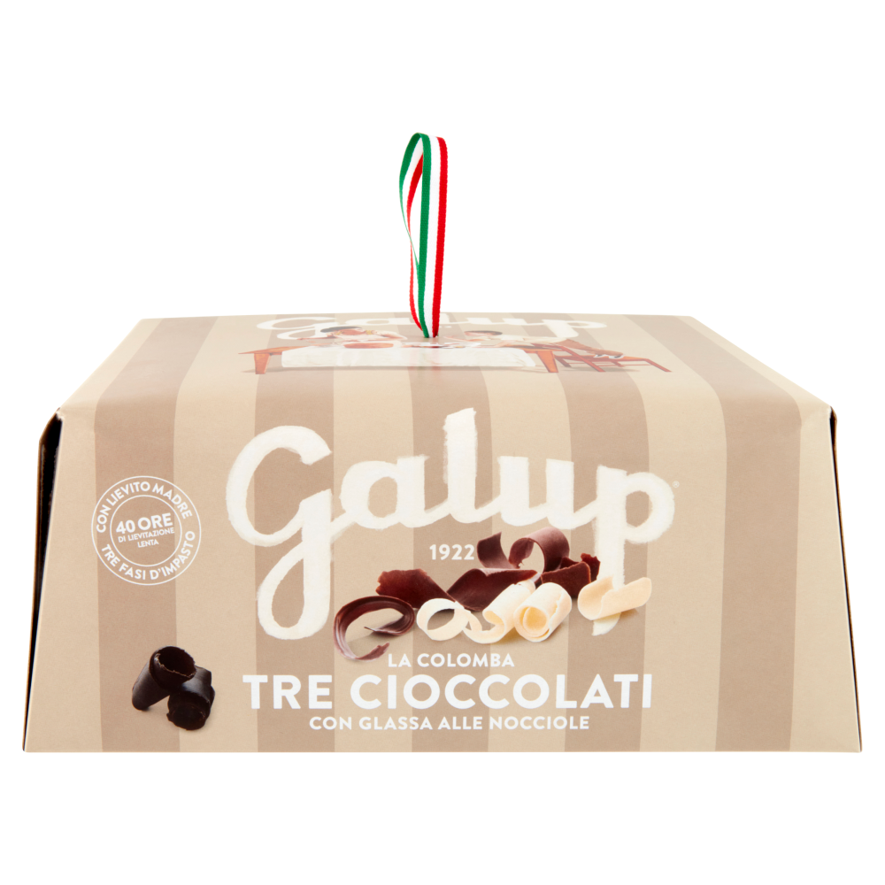 Galup la Colomba Tre Cioccolati con Glassa alle Nocciole 750 g