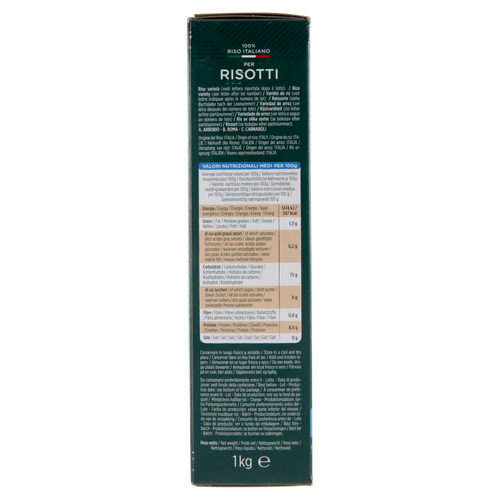 Le Stagioni d'Italia 100% Riso Italiano per Risotti 1 Kg